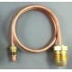 1000mm Copper Pigtail POL Male to 1/4"Inverted Flare