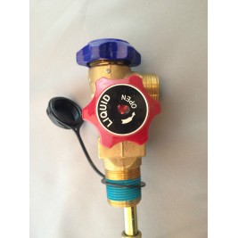Air-Conditioning Cylinder Valve Dual Tap Single Outlet 3.4 Mpa