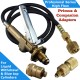 LPG Filler Gun & Hose CGA 555 to POL/BBQ ,  with Primus and Companion Adapters