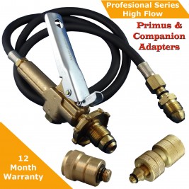  LPG Filler Gun & Hose BBQ , Comes with Primus and Companion Adapters