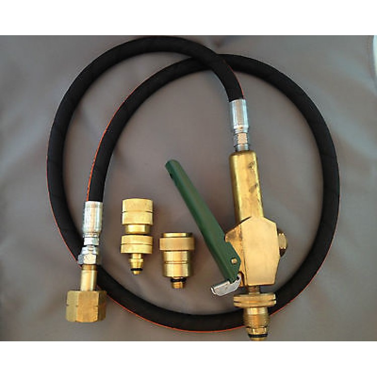 with Primus and Companion Adapters LPG Filler Gun & Hose CGA 555 to POL/BBQ 