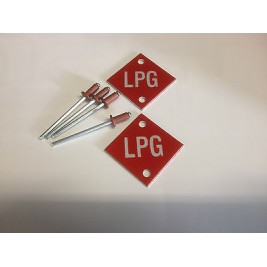 LPG Number Plate Red Tags, LPG Conversion -LPG Kit- LPG Part